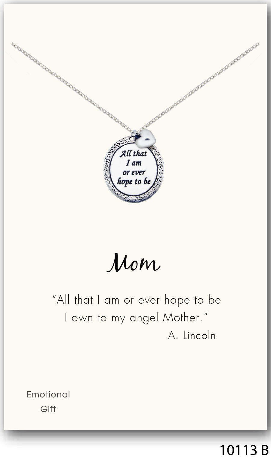 Mom silver pendant